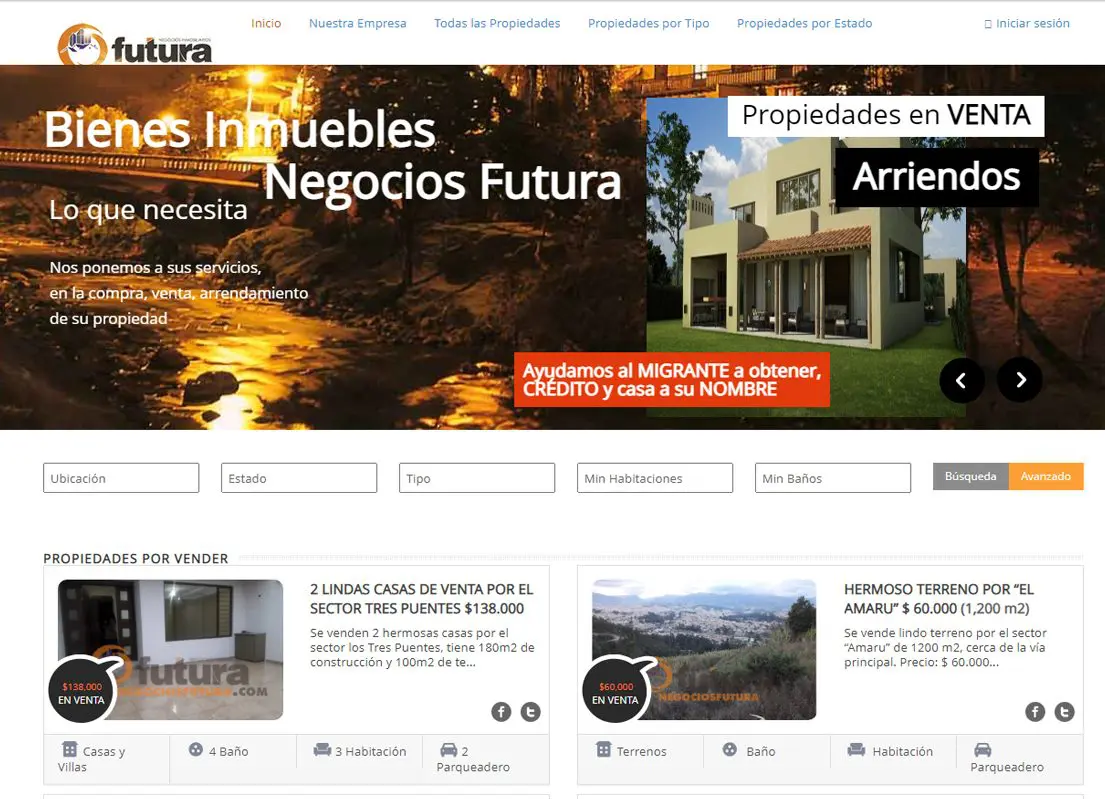 paginas web de inmobiliarias