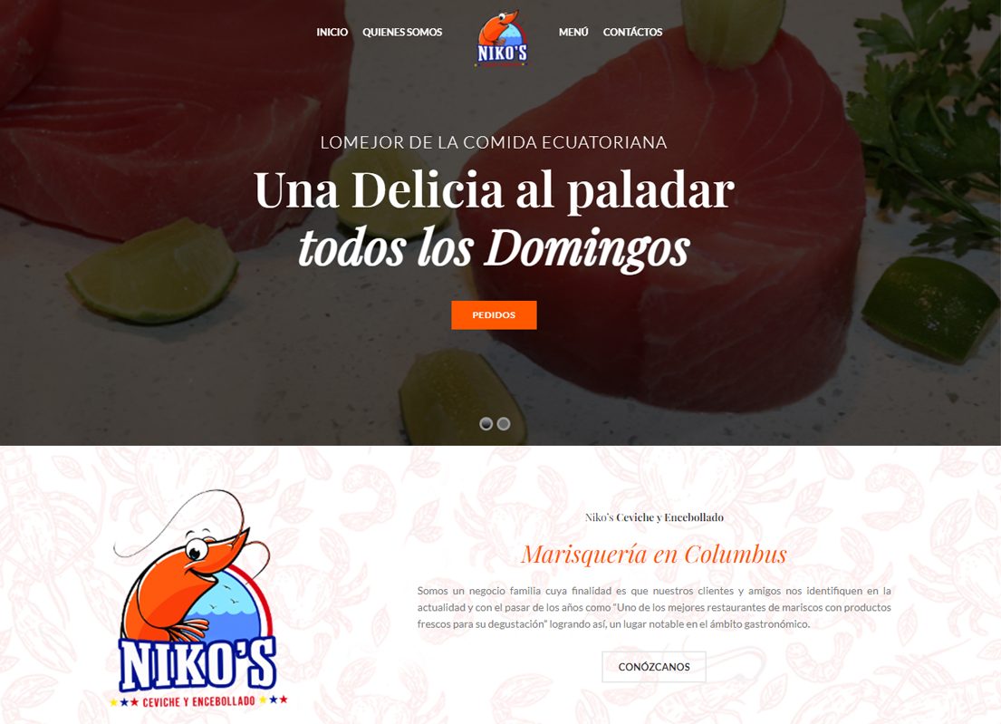 diseño web de restaurantes